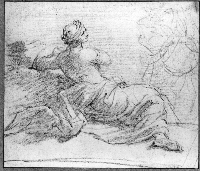 Figure féminine allongée