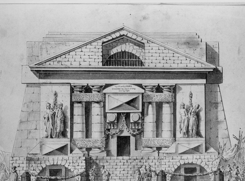 Façade d'une prison (?) de style néo-classique
