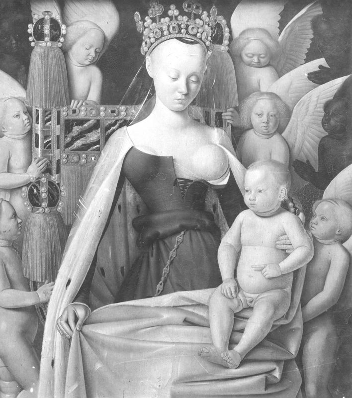 Maria en Jezus, omgeven door seraphijnen en cherubijnen