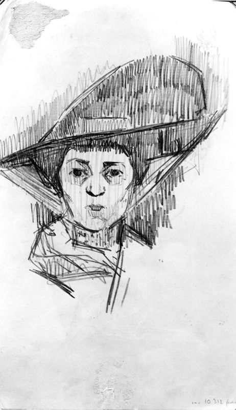 Femme au chapeau