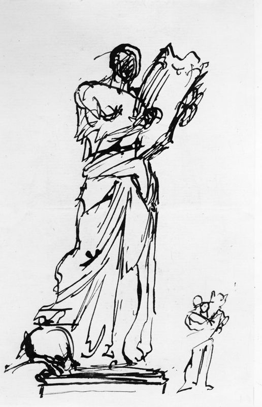 Studie voor "Monument: Ode aan de muziek"