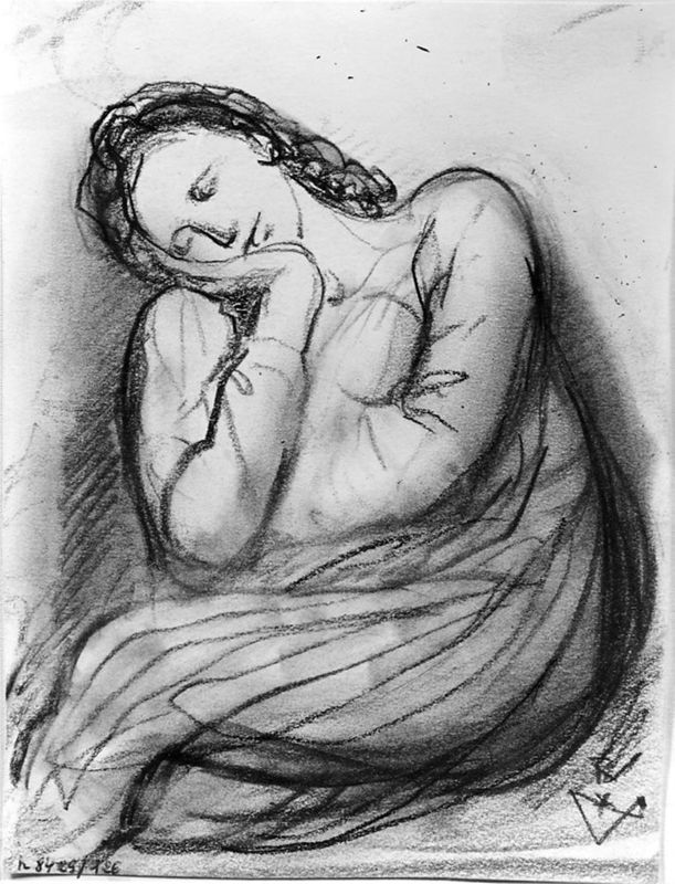 Jeune femme endormie