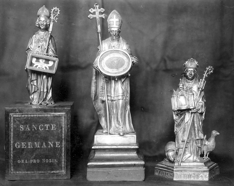 Statue-reliquaire de saint Ghislain