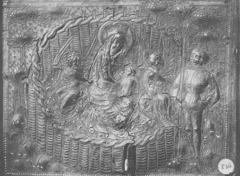 Vierge à l' Enfant avec saint Georges de Cappadoce et anges musiciens