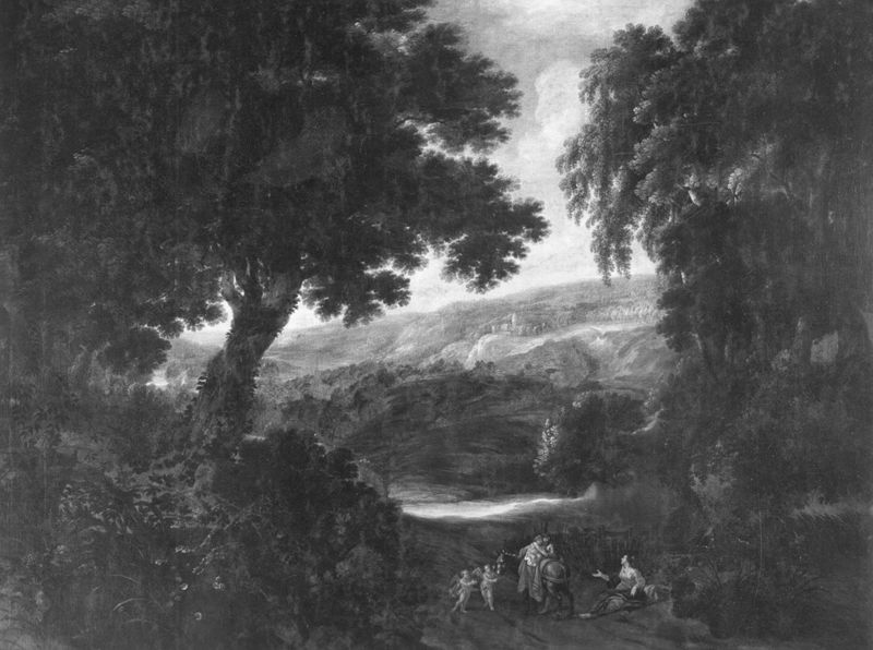 Landschap met de rust op de vlucht naar Egypte