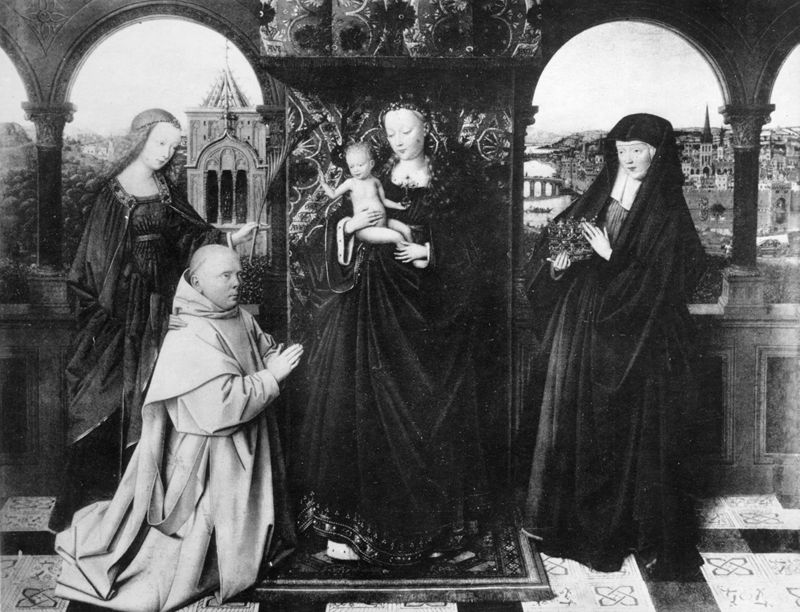 Vierge et Enfant avec sainte Barbe, sainte Élisabeth et le donateur Jan Vos (la Vierge au chartreux)