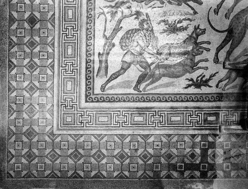 Apamée: grande mosaïque de chasse du Triclinos - Apamea: het grote jachtmozaïek