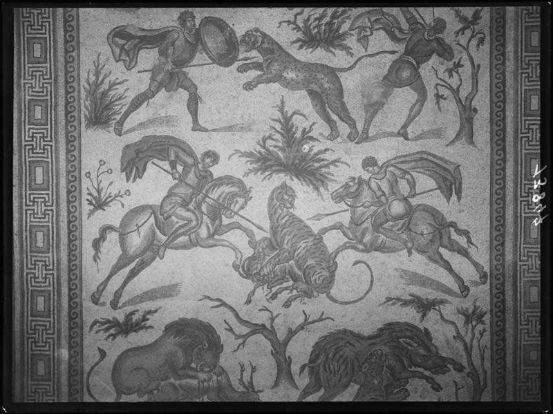 Apamée: grande mosaïque de chasse du Triclinos - Apamea: het grote jachtmozaïek