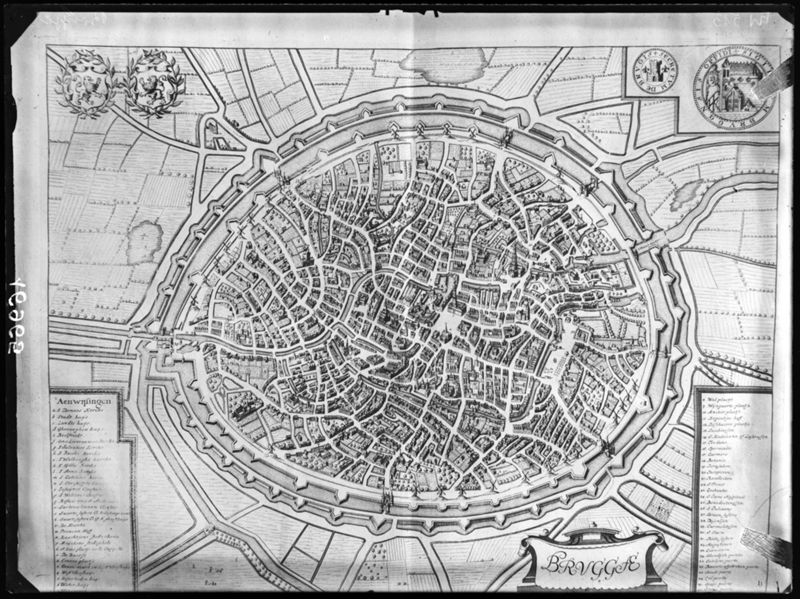 Plan van de stad Brugge in 1641