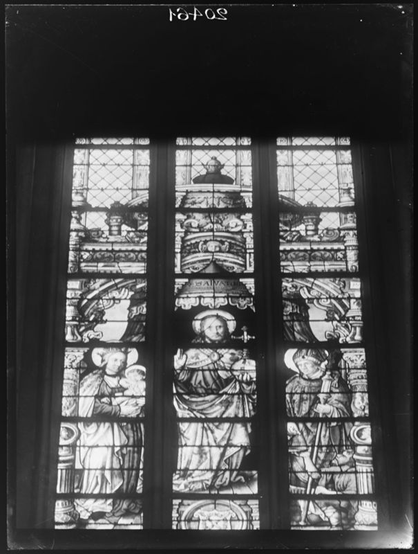 Christ Sauveur tenant le globe et bénissant entre la Vierge à l'Enfant et saint Martin de Tours
