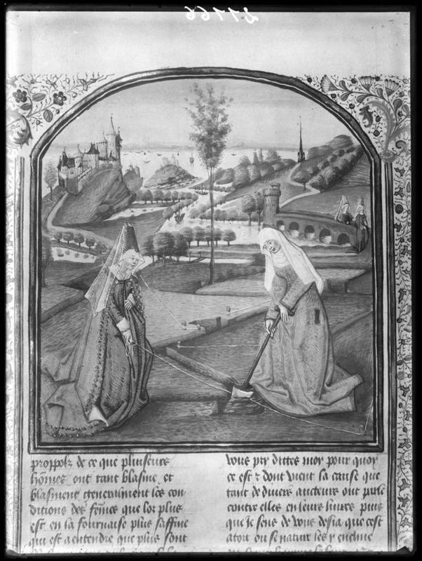 Christine de Pizan, Cité des Dames; Christine de Pizan, Livre des trois vertus; Renaut de Louhans, Mélibée et Prudence