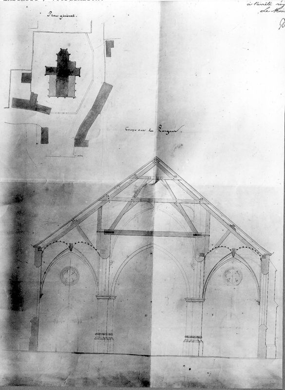 dessin architectural / Kerk Sint-Jan-Baptist[Berendrecht]