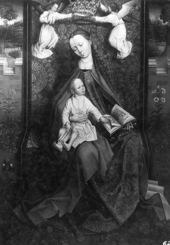 Madonna met Kind gekroond door twee engelen