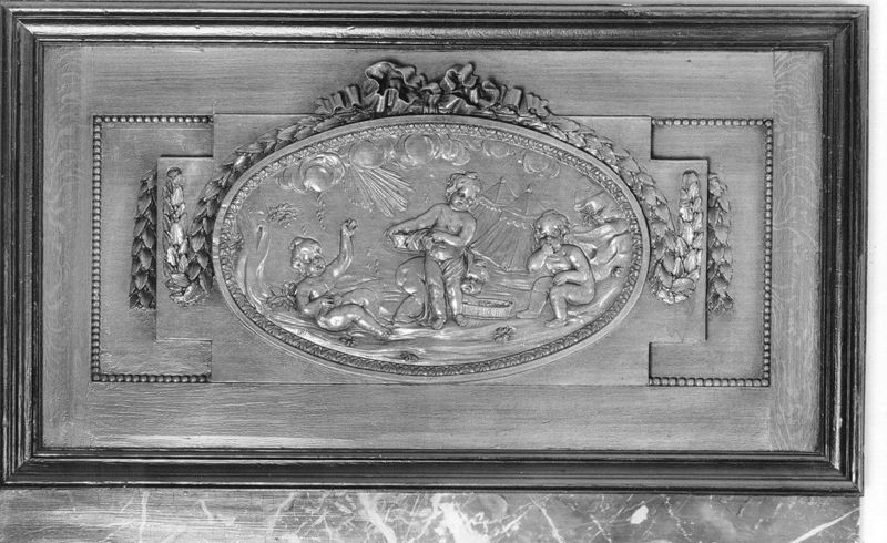 Het manna geoogst door putti