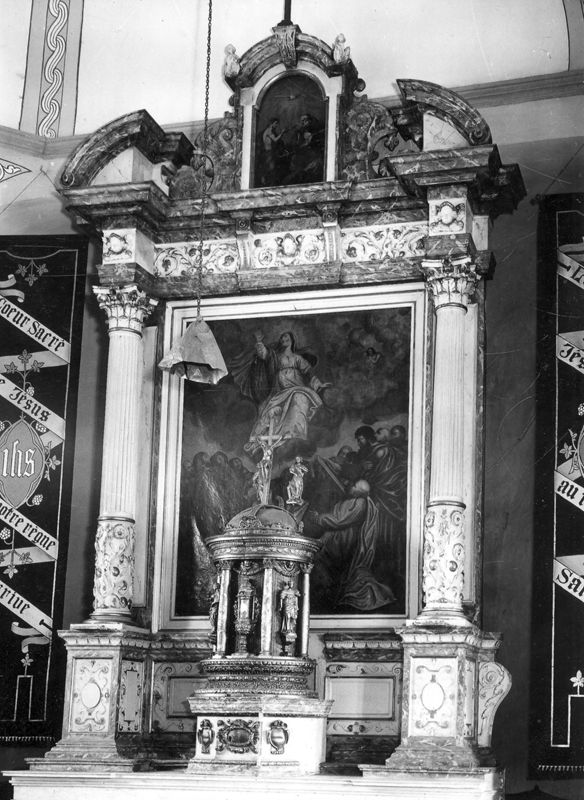 autel à retable / Eglise Assomption de la Sainte-Vierge[La Gleize]