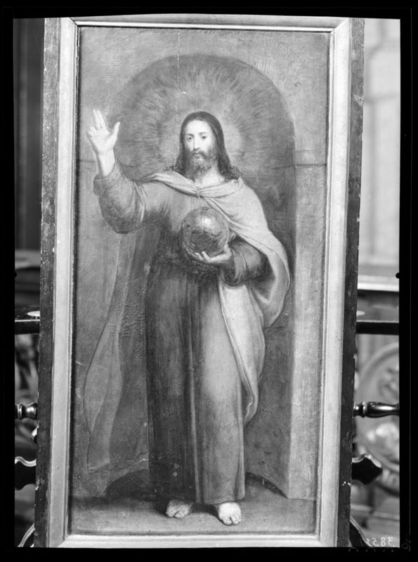 Christus Zaligmaker draagt de wereldbol