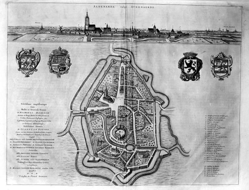 Plan et vue de la ville d'Audenaarde
