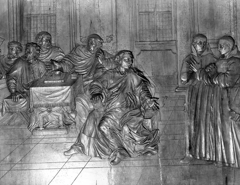 Le pape confirmant la possession du désert de la chartreuse aux chartreux.