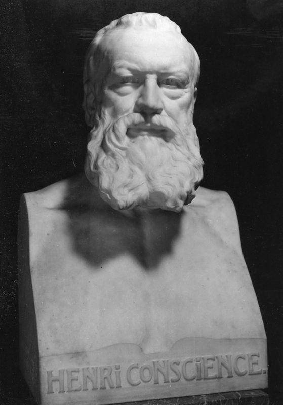 Buste de Henri Conscience, romancier flamand (1812-1883)