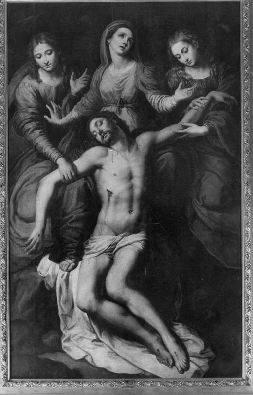 Piëta met Maria Magdalena en H. Johannes
