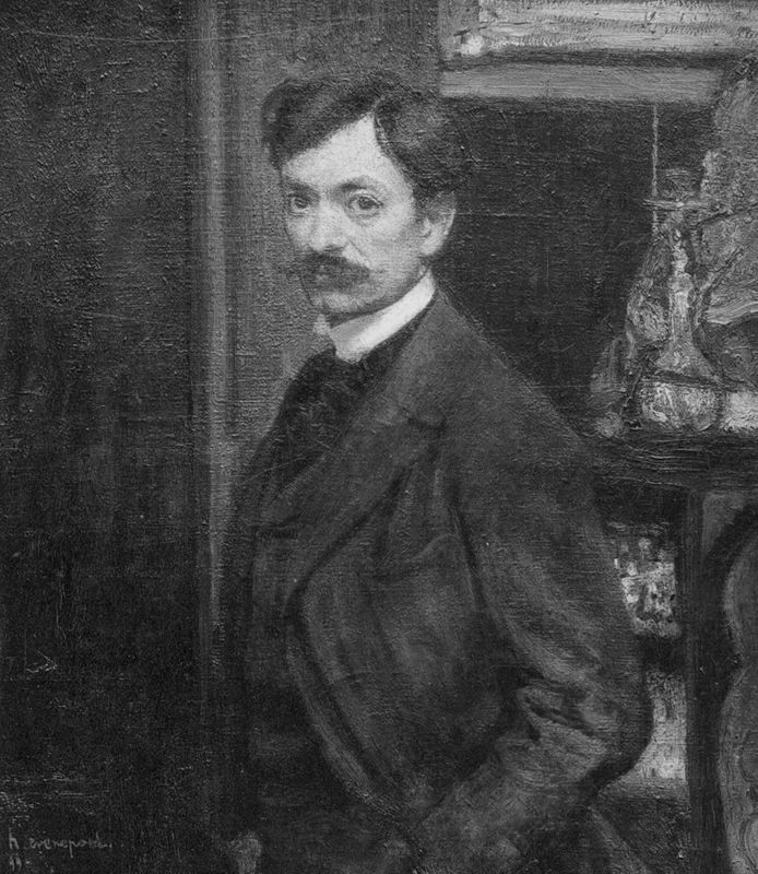 Portret van kunstschilder Simon Bussy