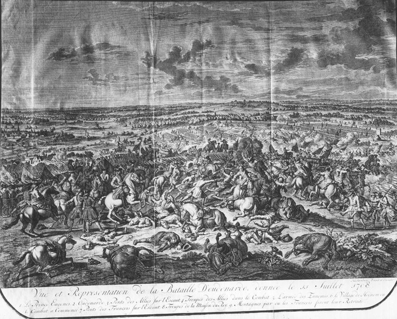 De slag van Oudenaarde van 11 juli 1708