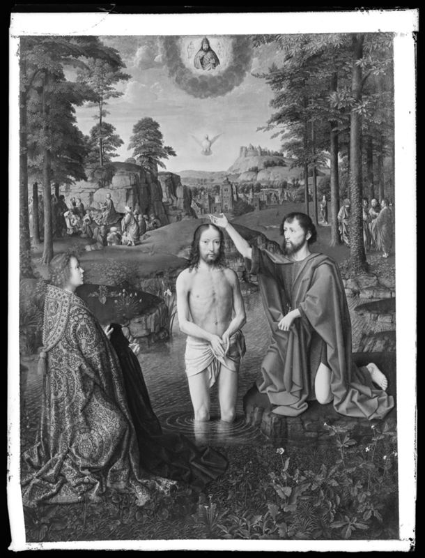Retabel van Sint-Jan de Doper
Doop van Christus, Maria met Kind, schenkers en hun patroonheiligen