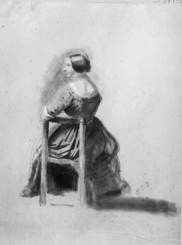 Zittende vrouw