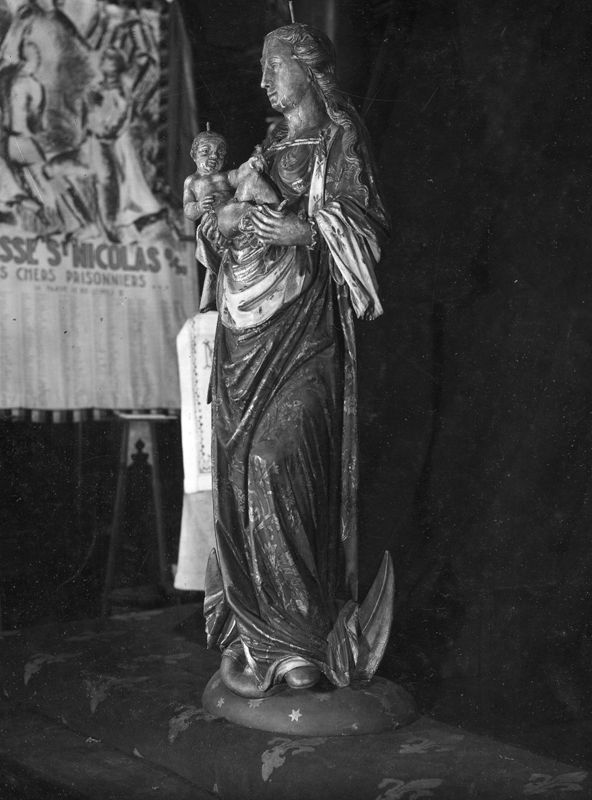 Vierge de l'Immaculée Conception au croissant, avec l'Enfant et écrasant le serpent, dite ,"Vierge noire"
