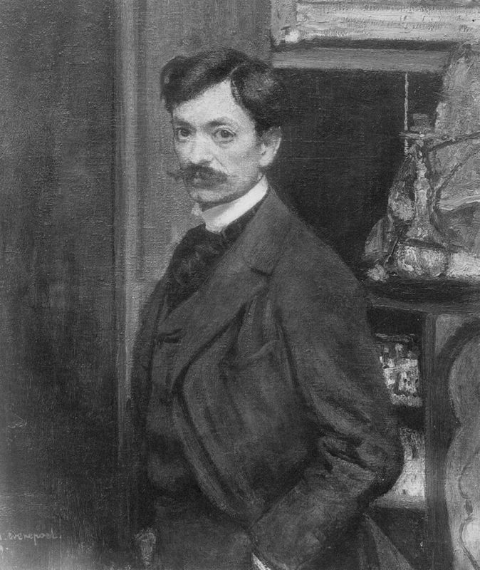 Portret van kunstschilder Simon Bussy