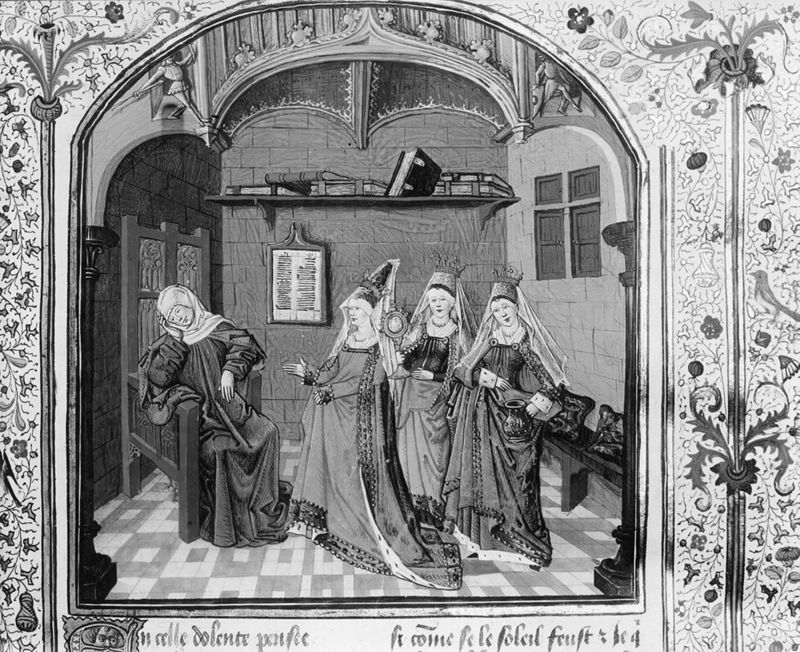 Christine de Pizan, Cité des Dames; Christine de Pizan, Livre des trois vertus; Renaut de Louhans, Mélibée et Prudence