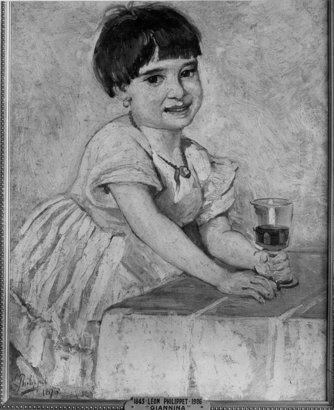 Gianina, enfant à table