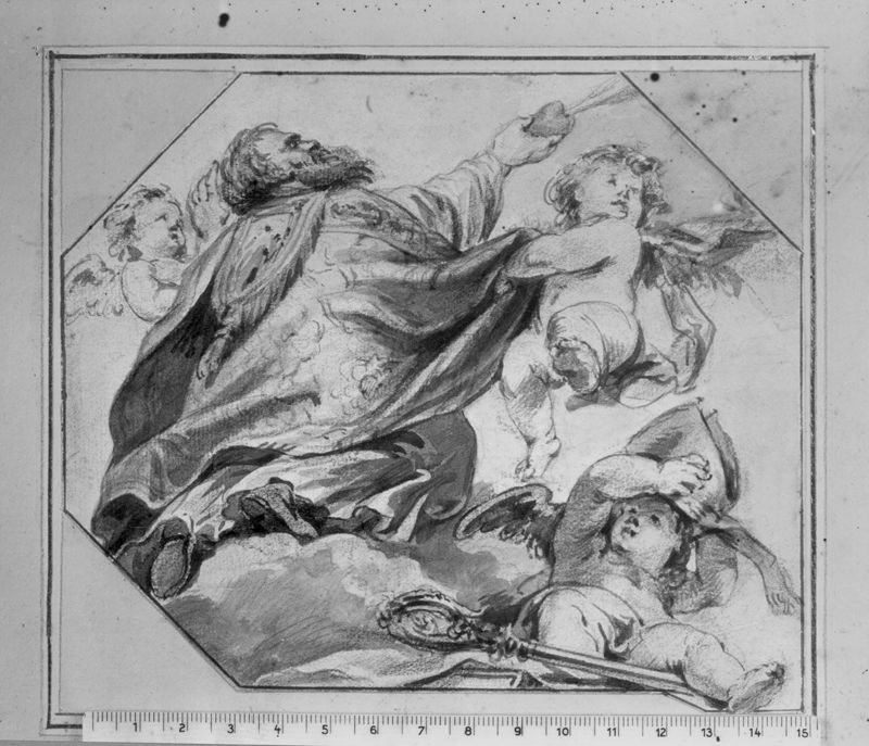 H. Augustinus - voormalige schildering op de zoldering van de Carolus Borromeuskerk te Antwerpen