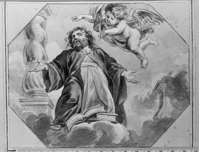 H. Basilius - voormalige schildering op de zoldering van de Carolus Borromeuskerk te Antwerpen