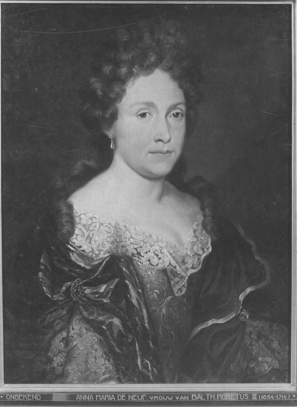 Portret van Anna-Maria de Neuf, echtgenote van Balthasat III  Moretus