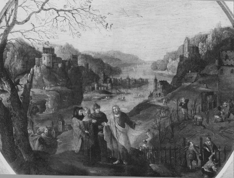 Landschap met bijbels tafereel