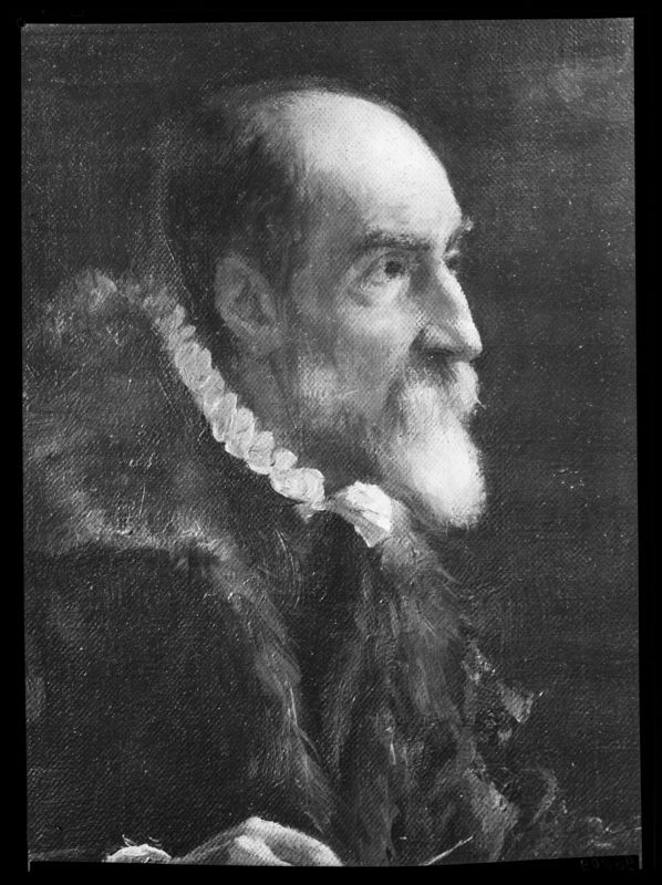 Abraham Ortelius in zijn werkkamer
