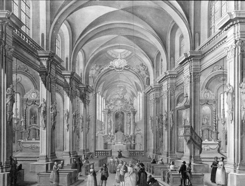 Intérieur d'église abbatiale