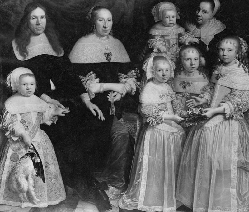 Meyndert Sonck met vrouw en kinderen