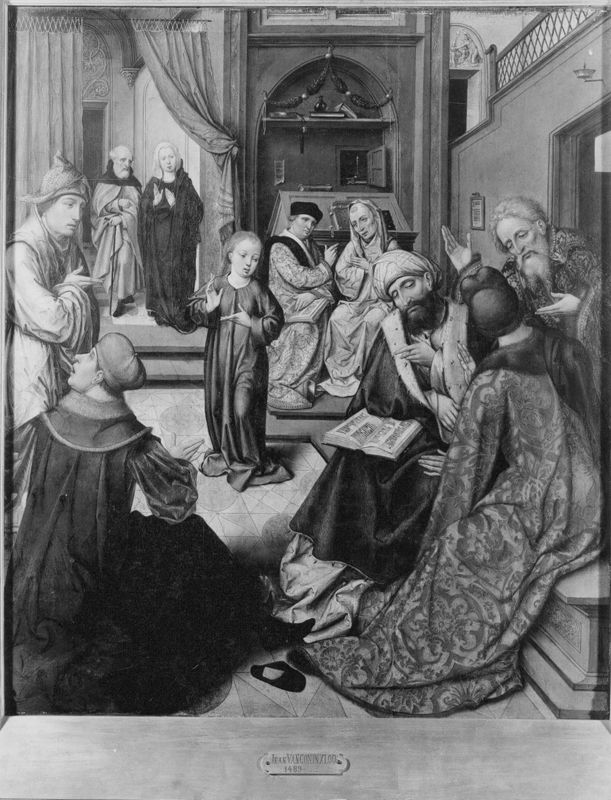 Jezus tussen de schriftgeleerden in de tempel
