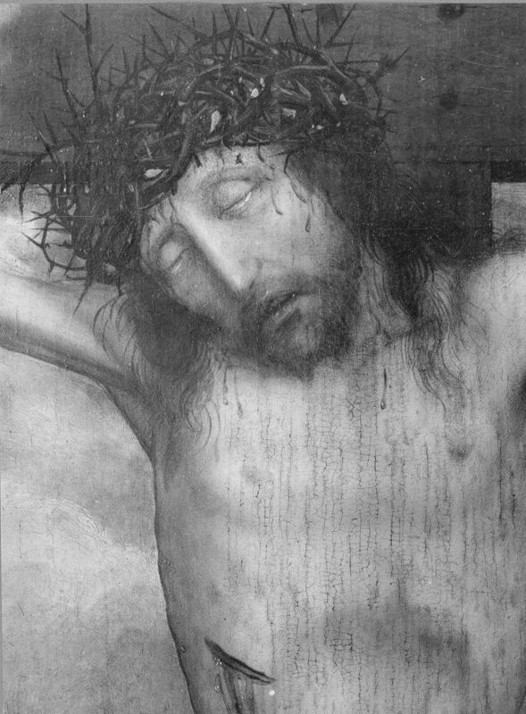 Christus aan het kruis met stichterspaar