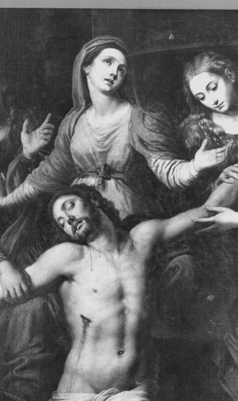 Piëta met Maria Magdalena en H. Johannes