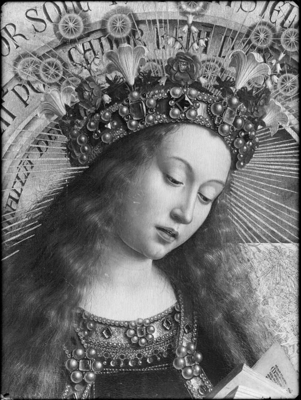 Lam Gods: Tronende O.-L.-Vrouw