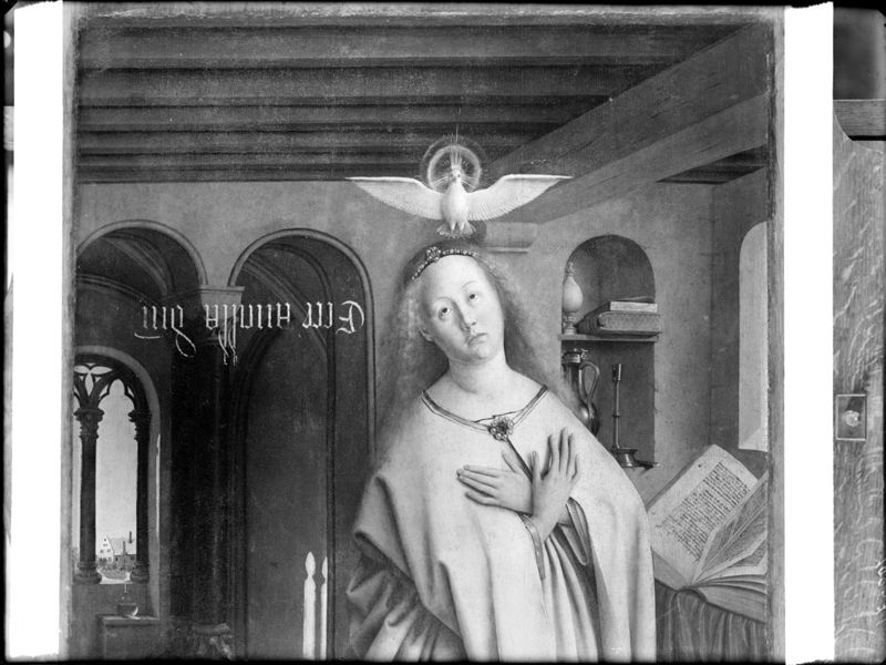 Lam Gods: Maria van de Boodschap en de profeet Michaja