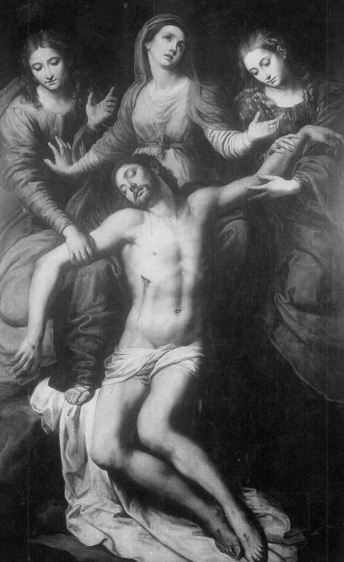 Piëta met Maria Magdalena en H. Johannes