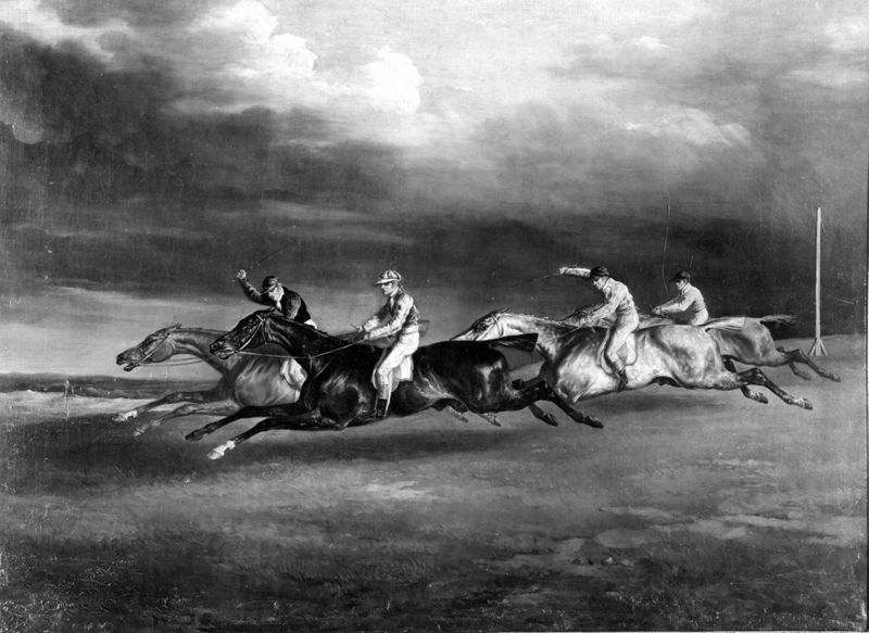Course de chevaux dit " Le Derby de 1821 à Epson "