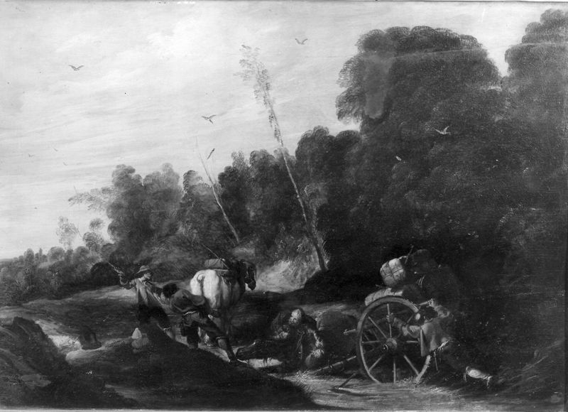 De vastgelopen wagen