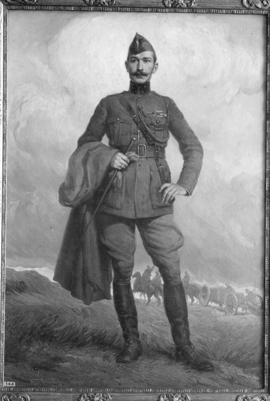 Portret van een Belgische artillerieluitenant