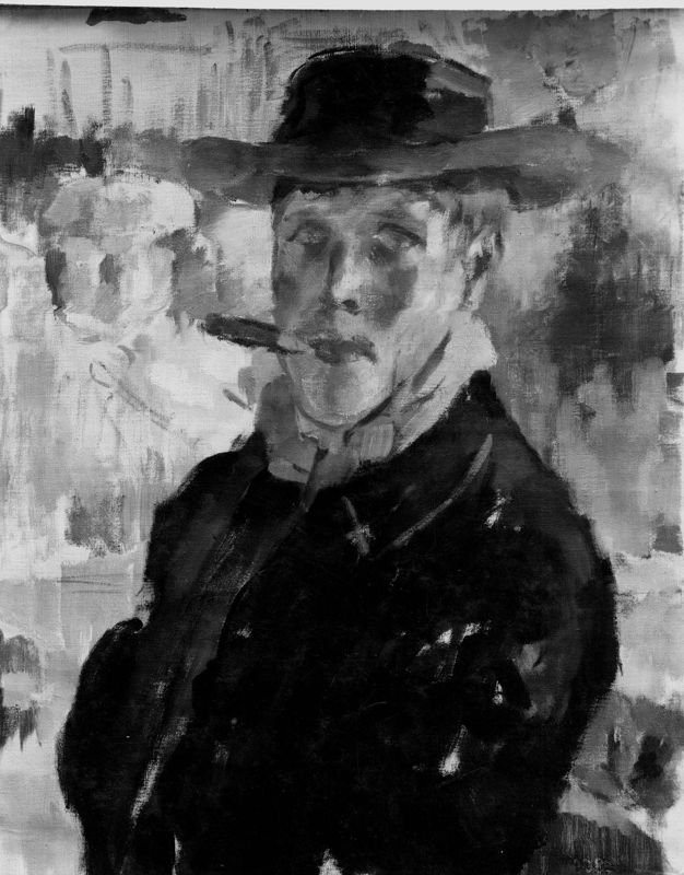 Zelfportret met sigaar