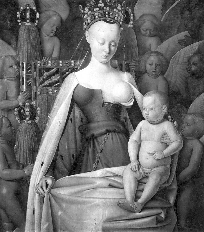 Maria en Jezus, omgeven door seraphijnen en cherubijnen